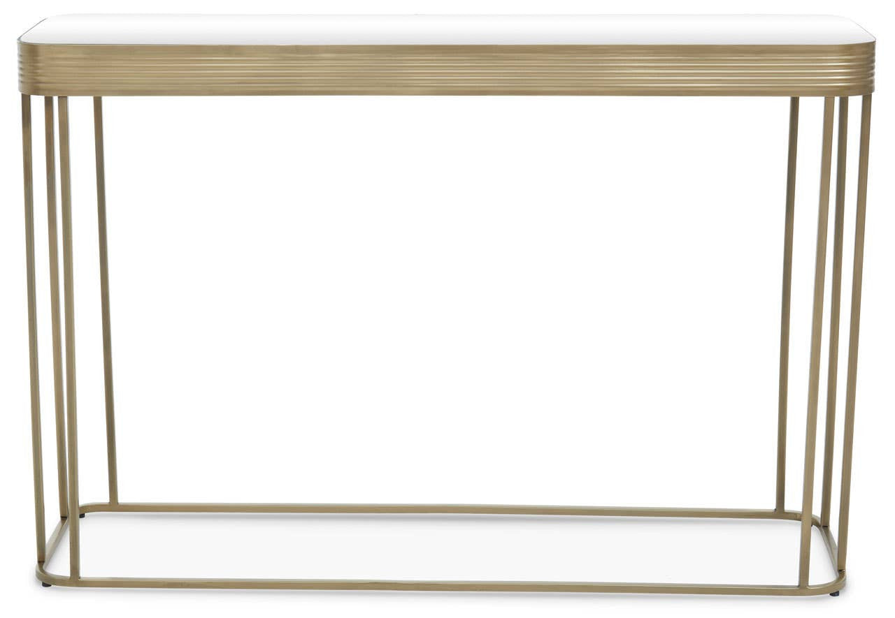 Ella Gold Console Table with Mirror Top