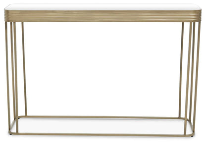 Ella Gold Console Table with Mirror Top