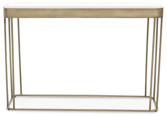 Ella Gold Console Table with Mirror Top