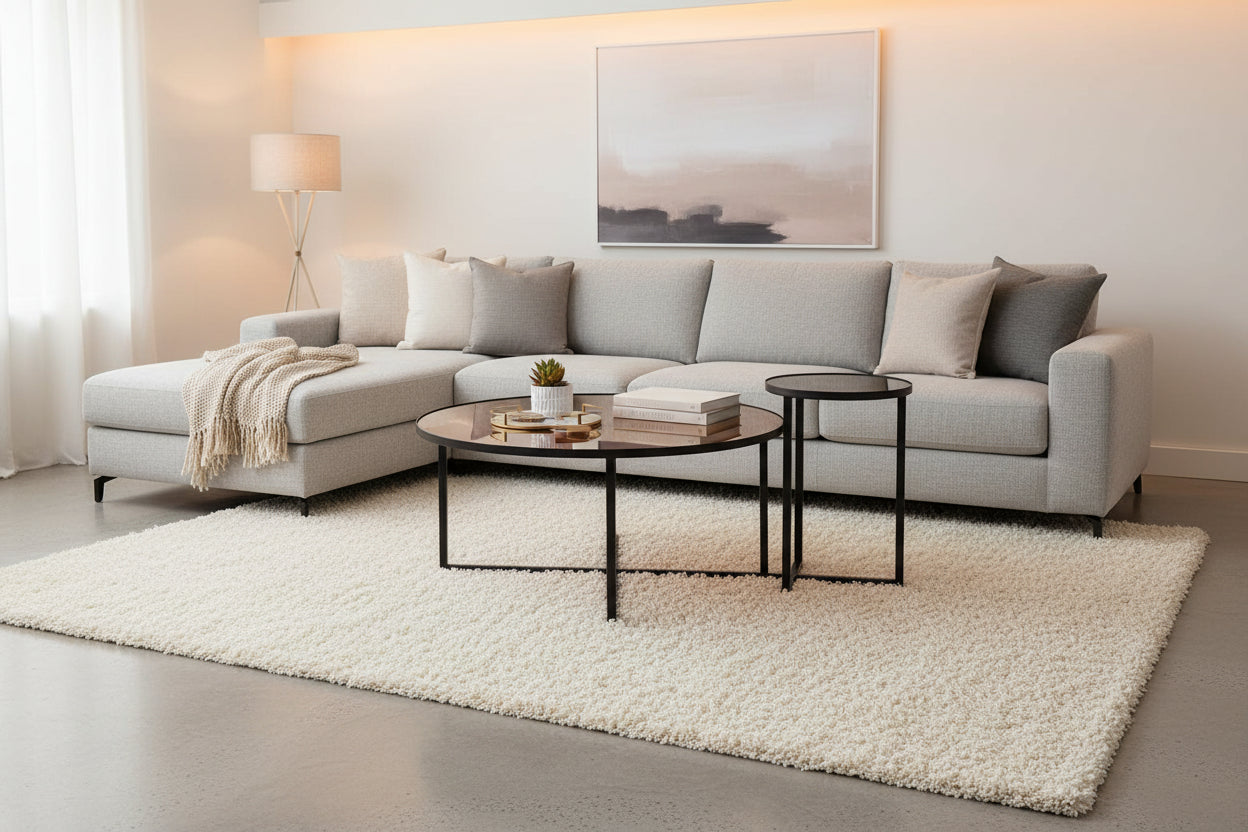Cercle Smoked Mirror 2 Tier Coffee Table