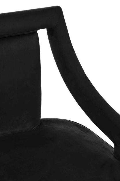 Faye Black Velvet Chair