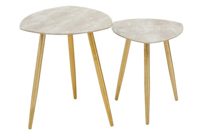 Cadio Set Of Two Shagreen Effect Side Tables