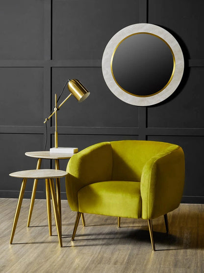 Cadio Set Of Two Shagreen Effect Side Tables