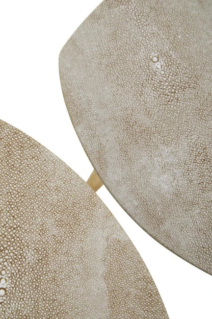 Cadio Set Of Two Shagreen Effect Side Tables