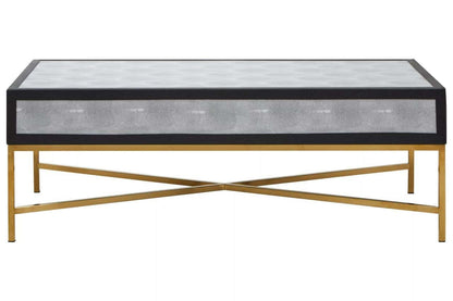 Cadiz Grey Shagreen Effect Coffee Table with 2 Drawers