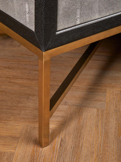 Cadiz Grey Shagreen Effect 4 Door Sideboard