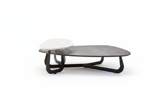 Imperia 2 Tier Large Asymmetrical Ceramic Coffee Table