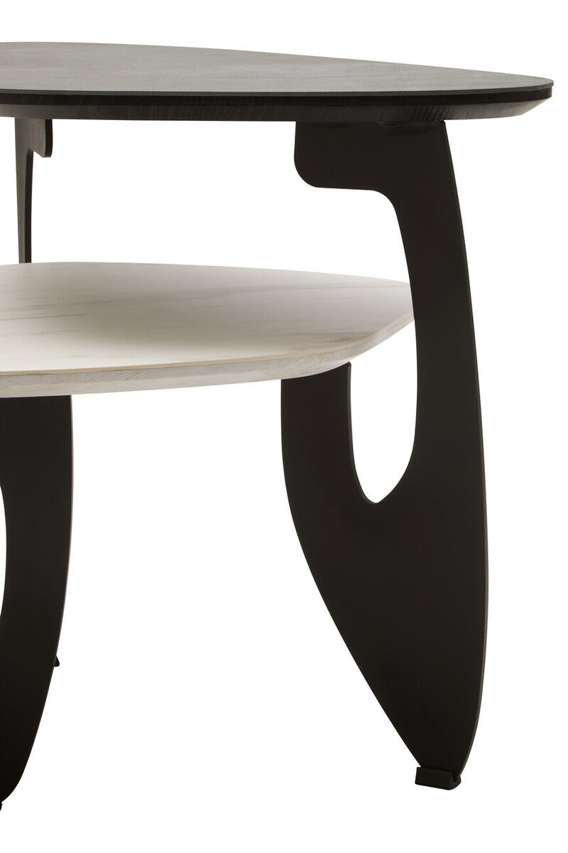 Imperia 2 Tier Small Asymmetrical Ceramic Coffee Table