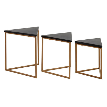 Varana Nest Of Three Triangular Tables