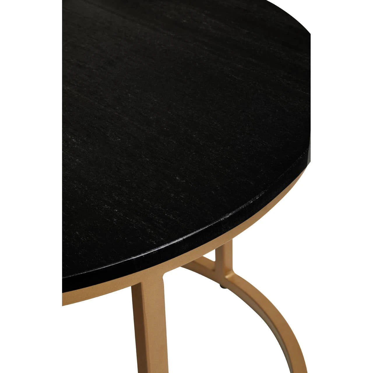 Varana Nest Of Two Black Marble Top Round Coffee Tables