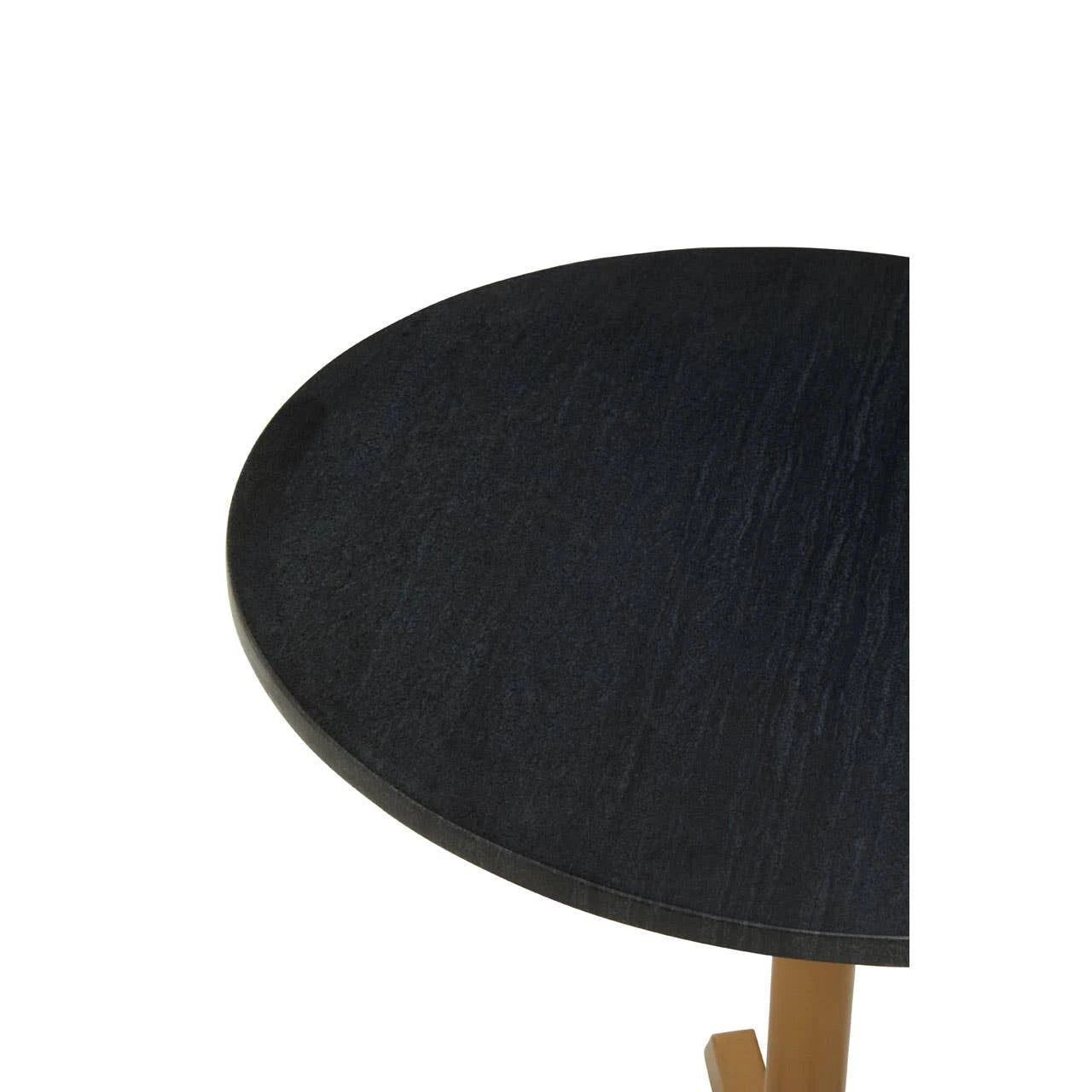 Varana Set of 2 Black Marble Top Round Side Table