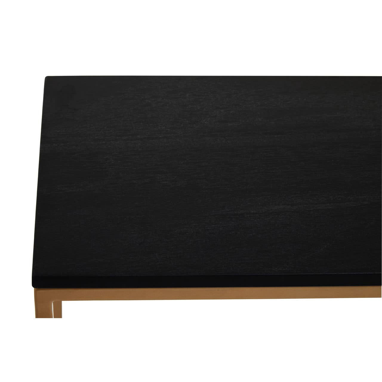 Varana Black Marble Top Console Table With Gold Iron Frame
