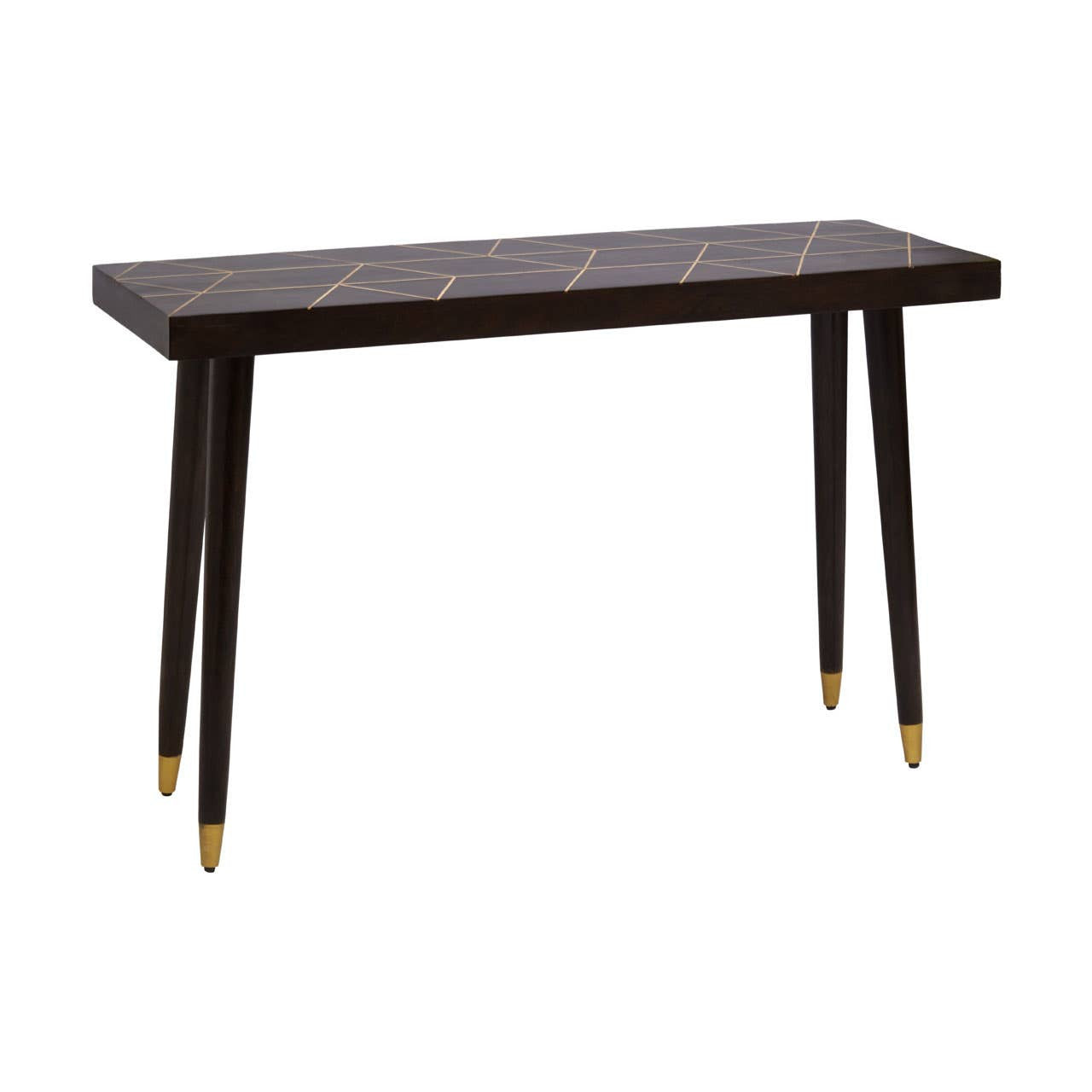 Naro Mango Wood and Gold Finish Console Table