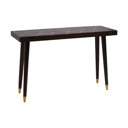 Naro Mango Wood and Gold Finish Console Table