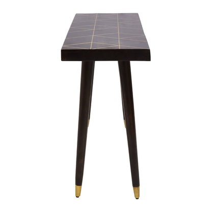 Naro Mango Wood and Gold Finish Console Table