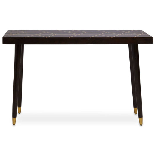 Naro Mango Wood and Gold Finish Console Table