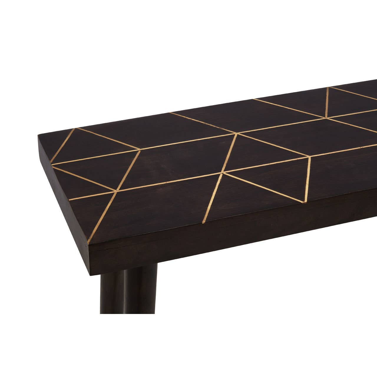 Naro Mango Wood and Gold Finish Console Table