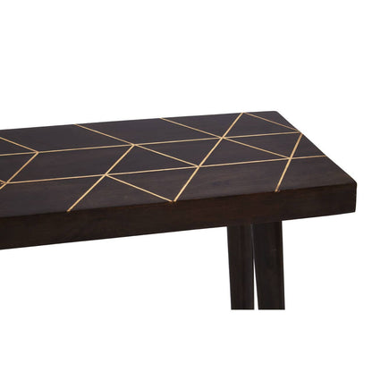 Naro Mango Wood and Gold Finish Console Table