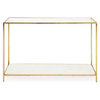 Novi Glass And Gold Frame Console Table