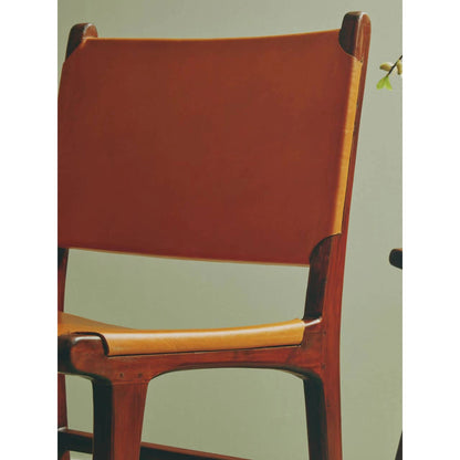 Inca Antique Brown Leather Chair