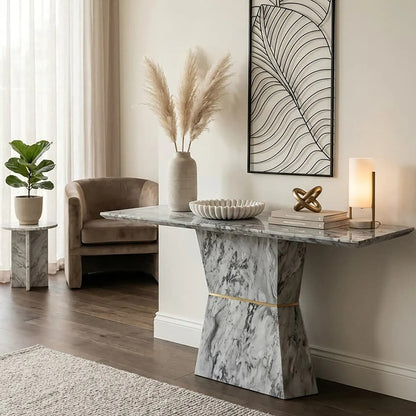 Spezia Grey Marble Console Table