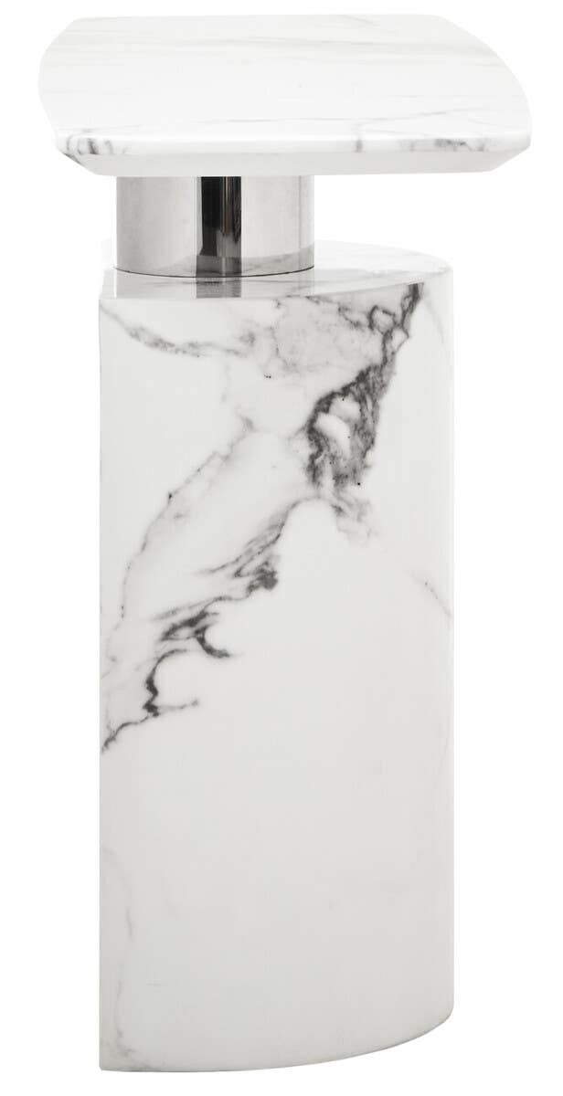 Sesto White Marble Console Table