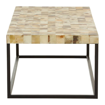 Obra Mother of Pearl top Square Coffee Table