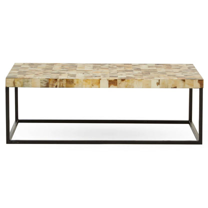 Obra Mother of Pearl top Square Coffee Table