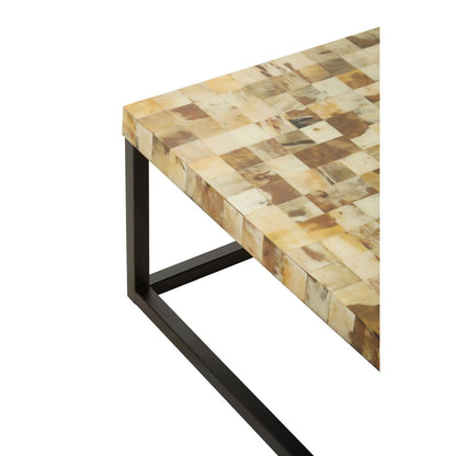 Obra Cream Mother of Pearl Square Coffee Table