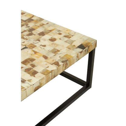 Obra Cream Mother of Pearl Square Coffee Table