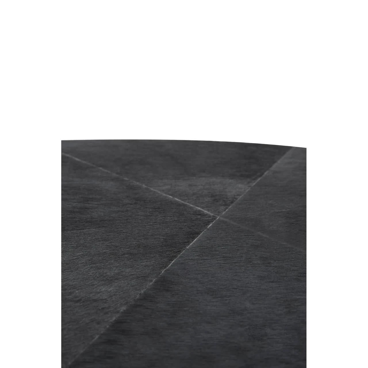 Kensington Townhouse Hair on Leather Round Coffee Table