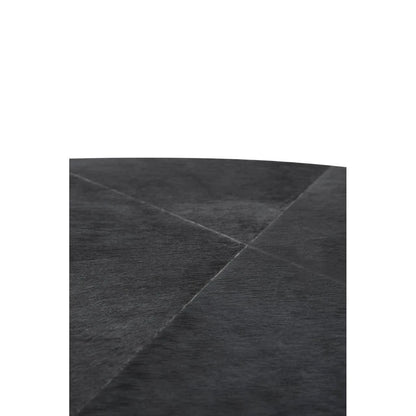 Kensington Townhouse Hair on Leather Round Coffee Table