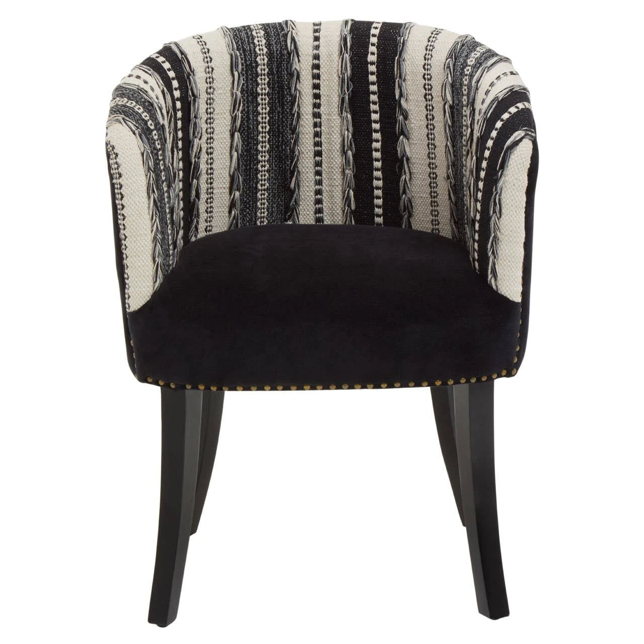 Cefena Black and White Chair