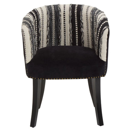 Cefena Black and White Chair