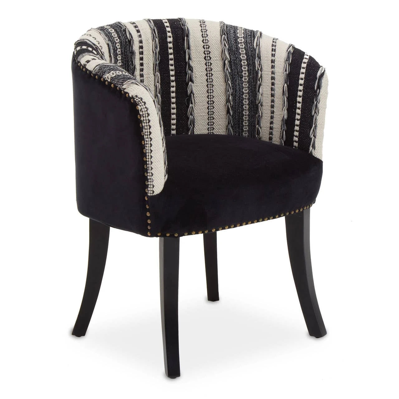 Cefena Black and White Chair