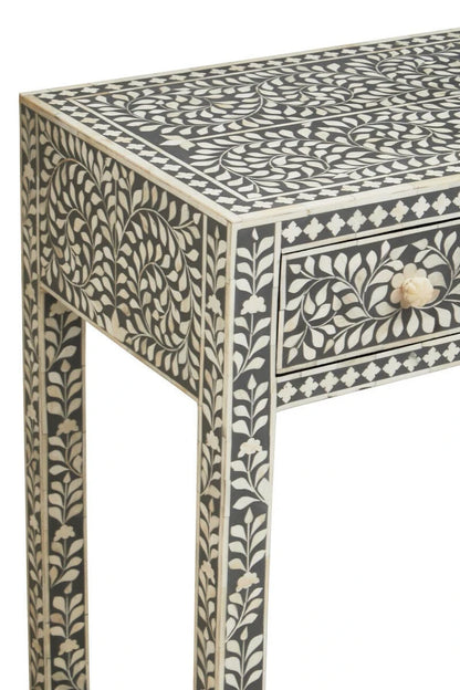 Fusion Bone Inlay Desk with 3 Drawers