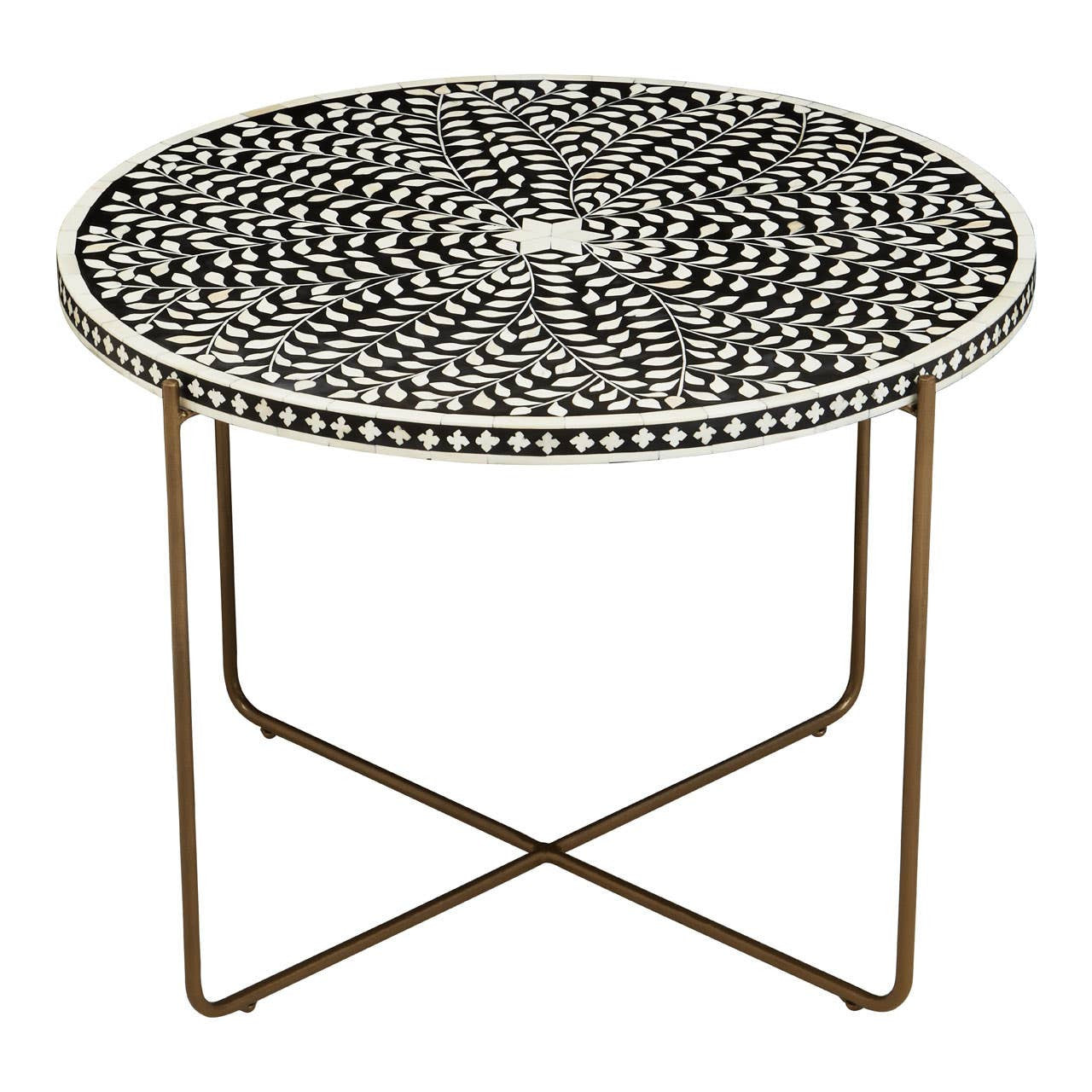 Fusion Bone Inlay Round Coffee Table