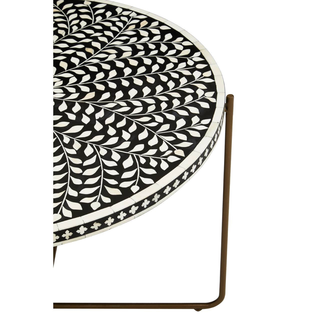 Fusion Bone Inlay Round Coffee Table
