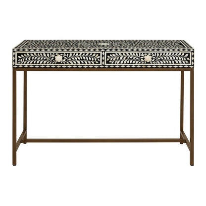 Fusion Bone Inlay Console Table With 2 Drawers
