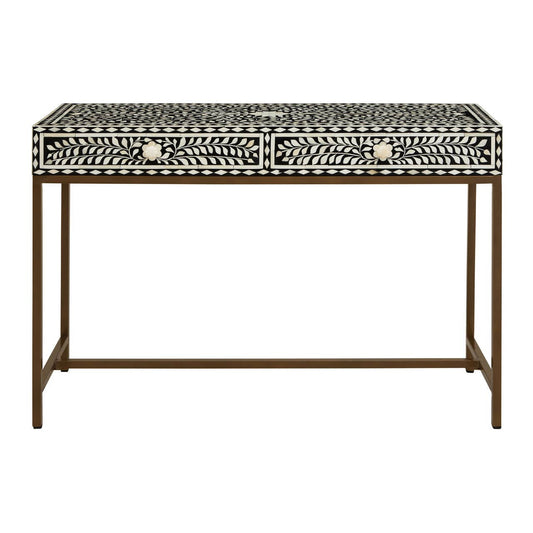 Fusion Bone Inlay Console Table With 2 Drawers