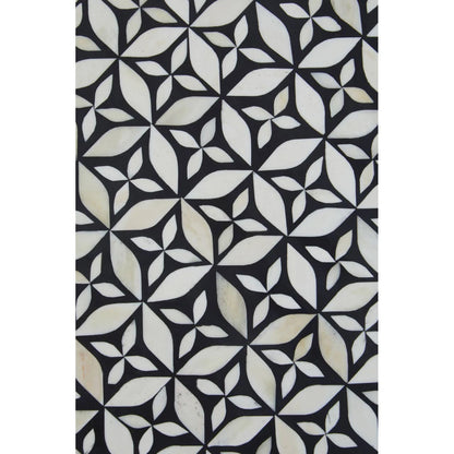 Fusion Round Bone Inlay Coffee Table With Gold Base