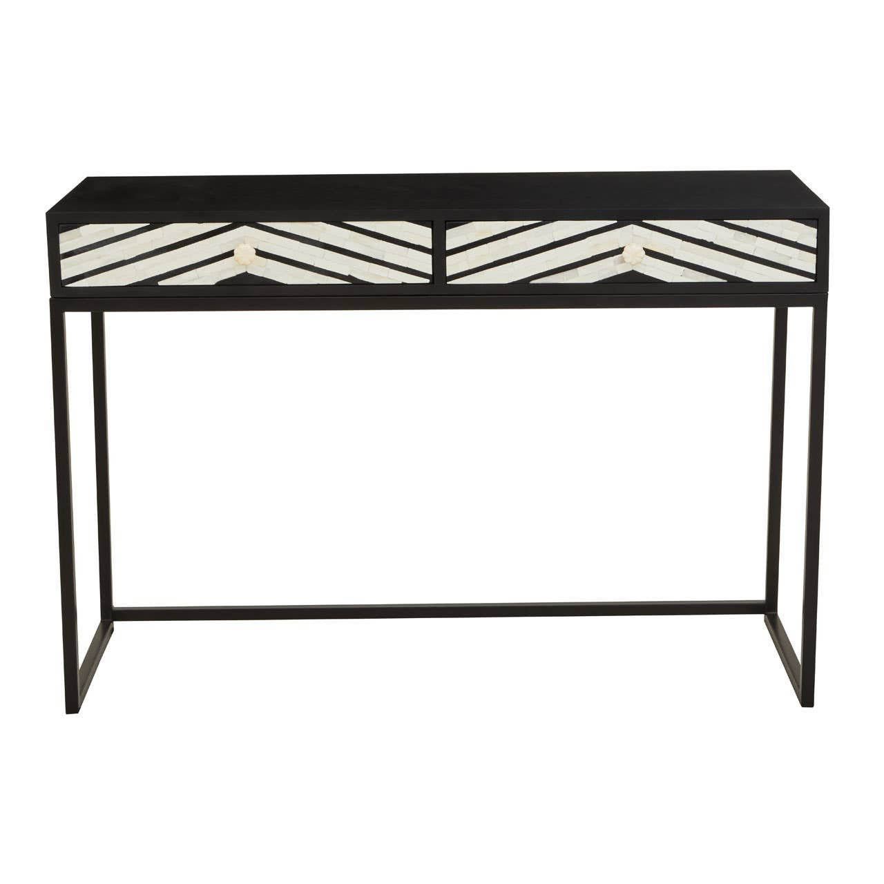 Fusion Two Drawers with Bone Inlay Console Table