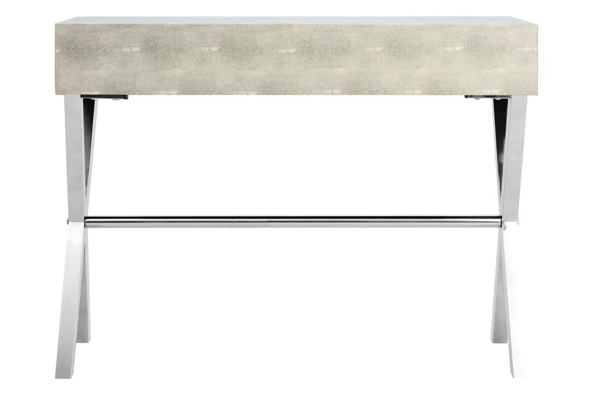 Cardona Two Drawer Grey Shagreen Effect Console Table