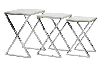 Cardona Nest of Three Shagreen Effect Tables