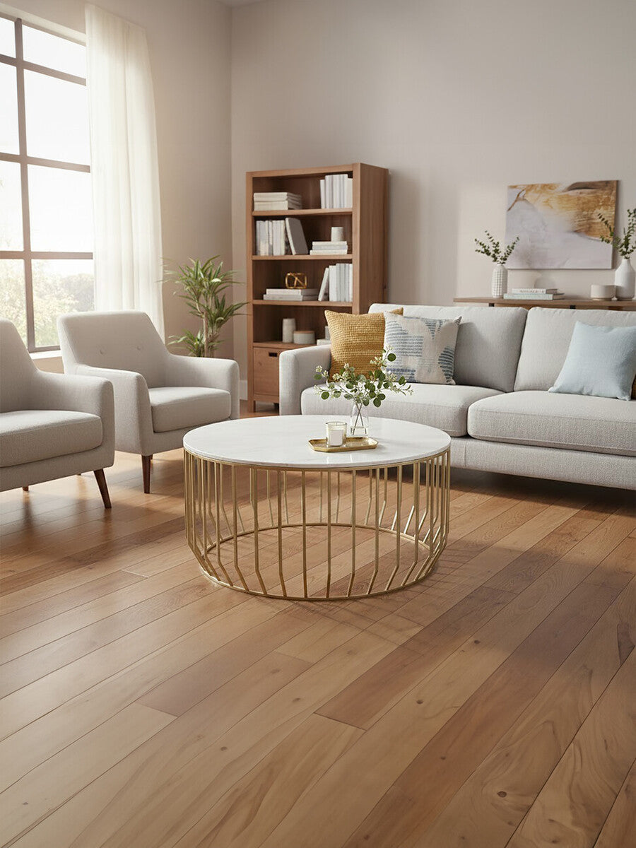 Pali White Marble And Gold Coffee Table