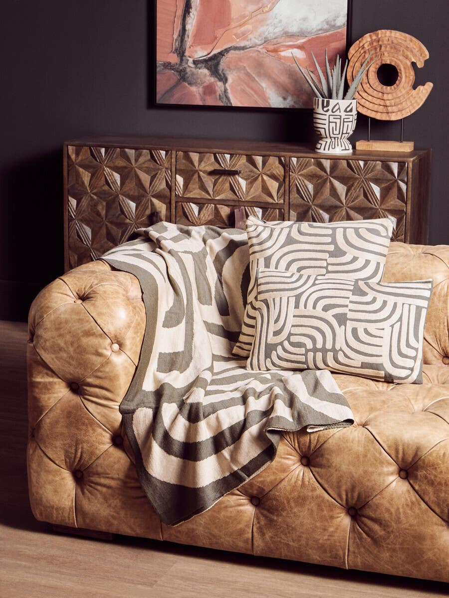 Solana Grey Washed Carved Mango Wood Sideboard
