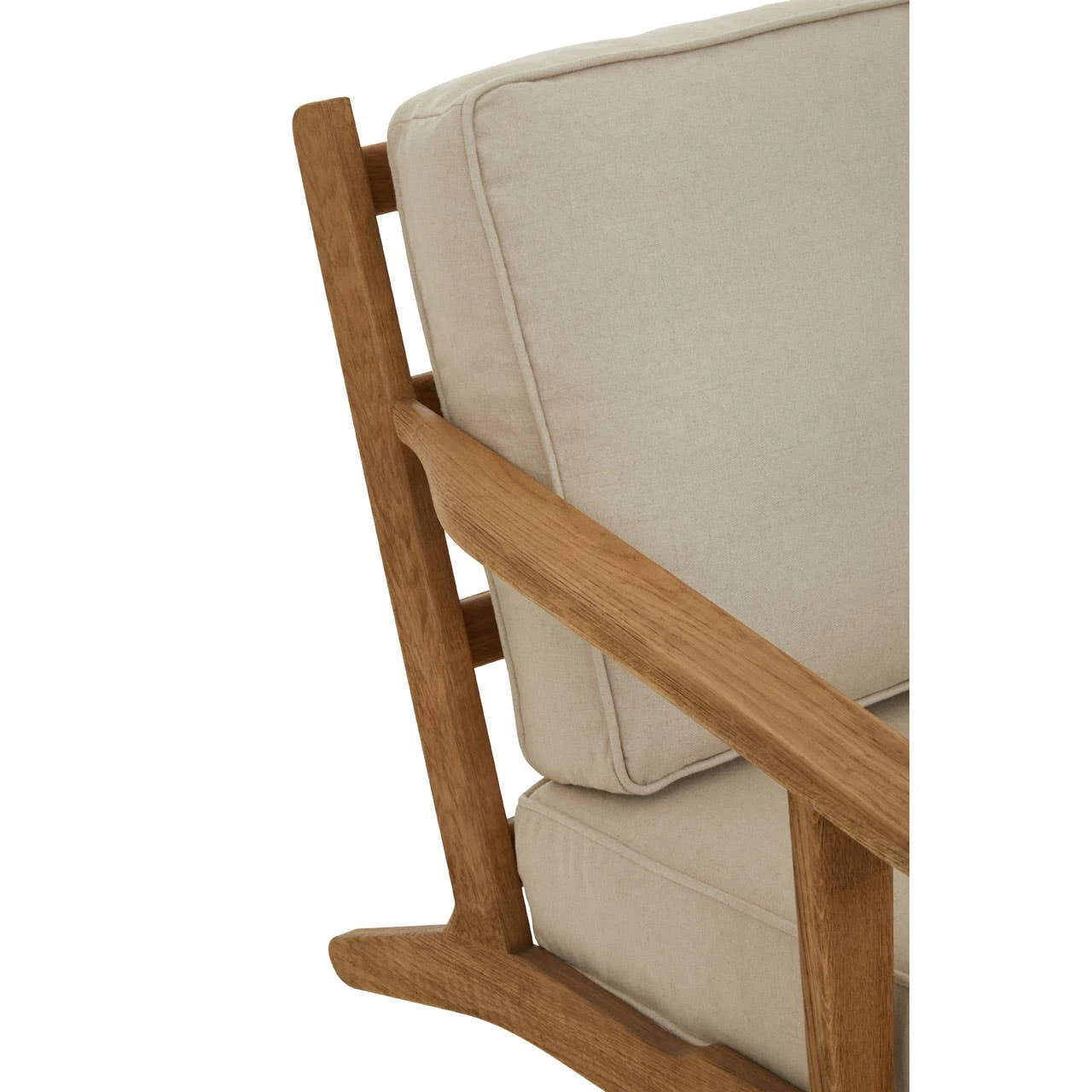 Hector Natural Linen and Oak Wood Armchair
