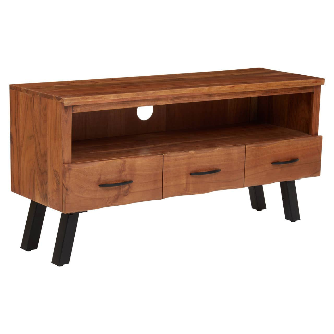 Nashik Three Drawer Acacia Media Unit