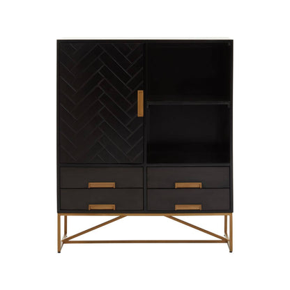 Kochi Black Mango Wood Cabinet