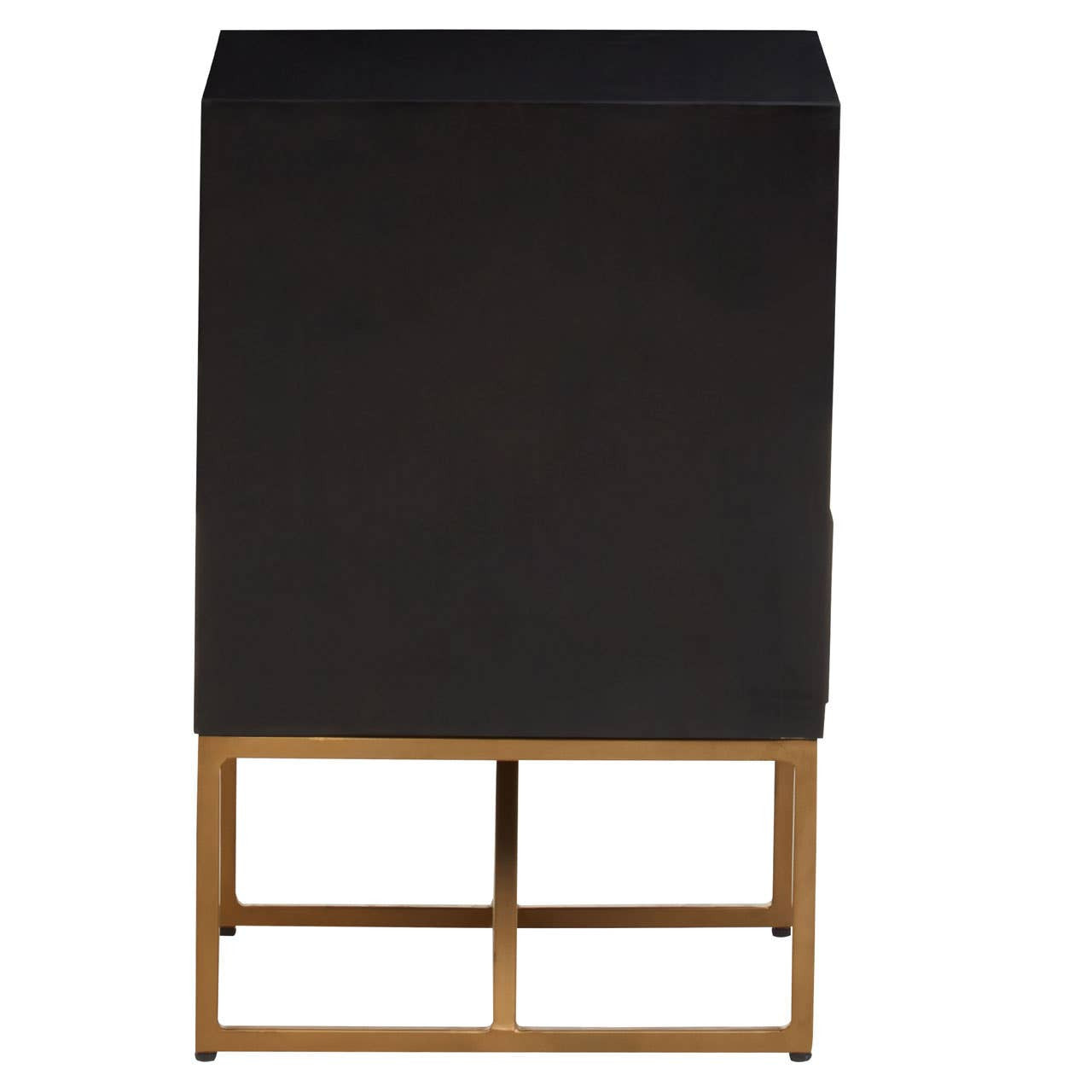 Kochi Black Mango Wood Side Table with 3 Drawers
